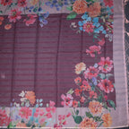 Kota Maroon Floral Printed Saree