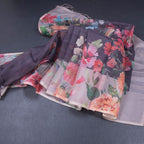 Kota Plum Purple Floral Printed Saree