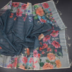 Kota Teal Green Floral Printed Saree