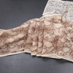 Semi Linen Light Brown Printed Saree And Thread Pallu