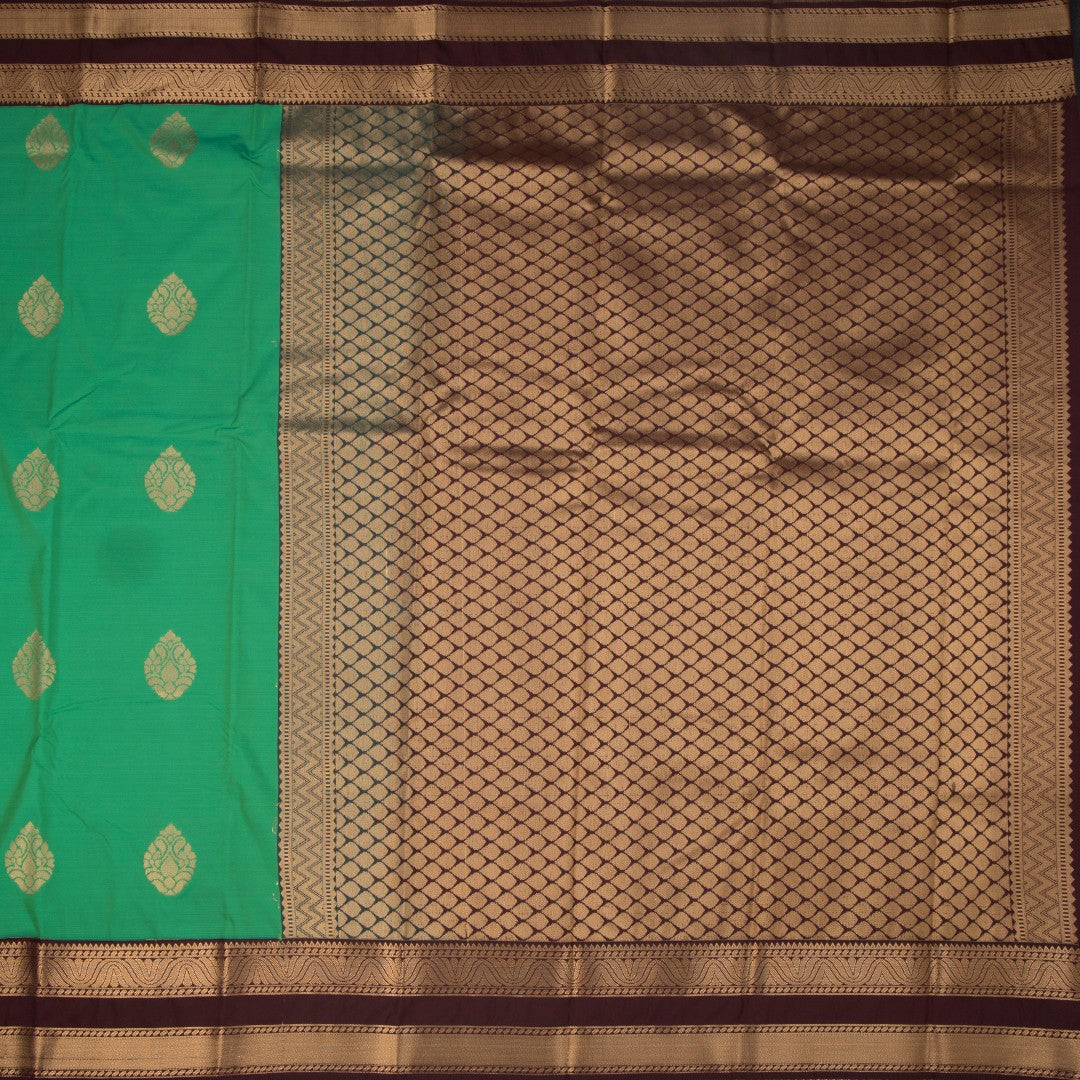 Art Silk Jade Green Zari Worked Saree