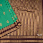 Art Silk Jade Green Zari Worked Saree