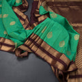 Art Silk Jade Green Zari Worked Saree