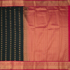 Art Silk Dark Green Zari Worked Saree 03