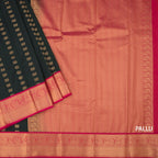 Art Silk Dark Green Zari Worked Saree 03