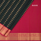 Art Silk Dark Green Zari Worked Saree 03