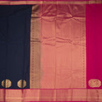Art Silk Navy Blue Zari Worked Saree