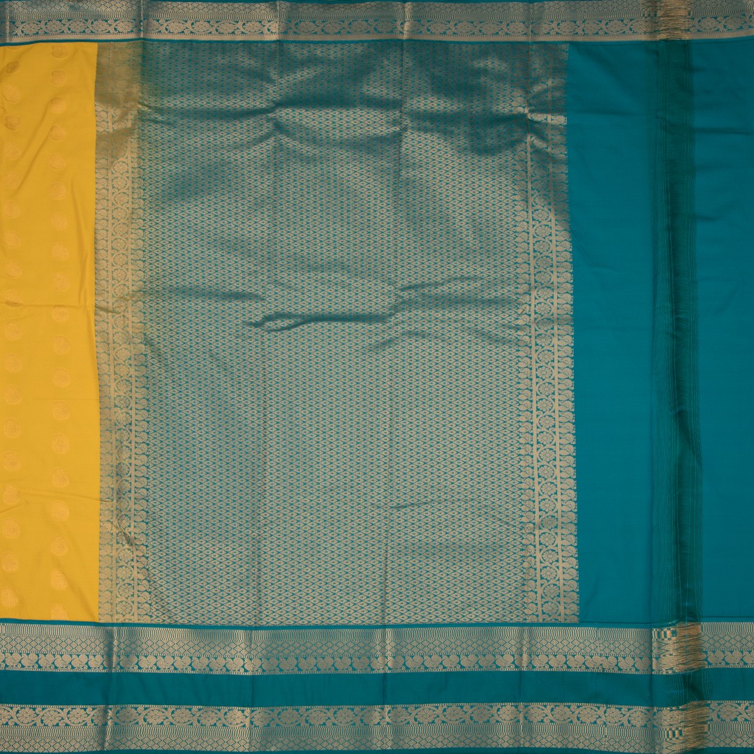 Art Silk Mango Yellow Zari Worked Saree