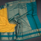 Art Silk Mango Yellow Zari Worked Saree