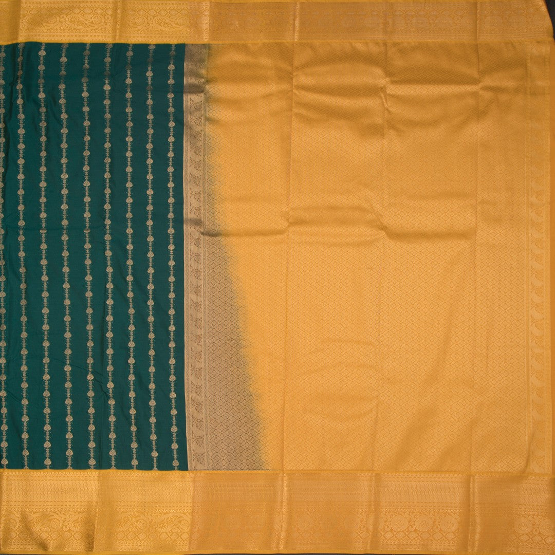 Art Silk Dark Green Zari Worked Saree