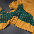 Art Silk Dark Green Zari Worked Saree