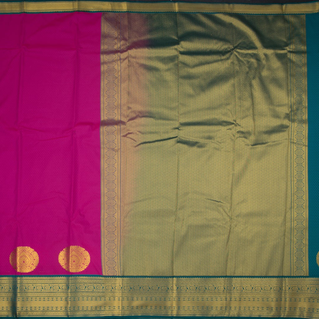 Art Silk Magenta Pink Zari Worked Saree