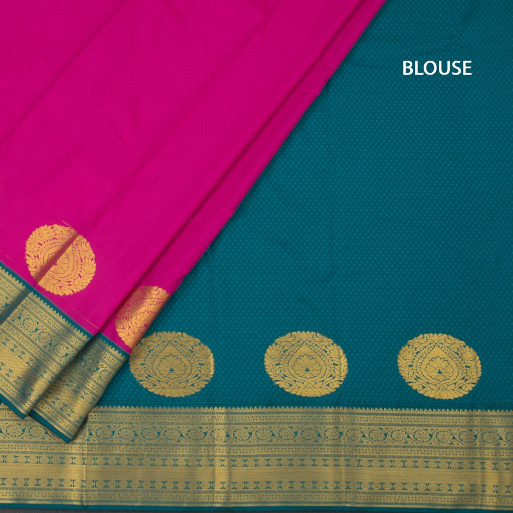 Art Silk Magenta Pink Zari Worked Saree