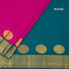 Art Silk Magenta Pink Zari Worked Saree