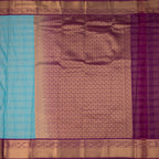 Art Silk Powder Blue Zari Worked Saree