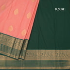 Art Silk Peach Zari Worked Saree
