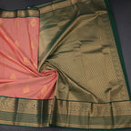 Art Silk Peach Zari Worked Saree