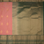 Art Silk Peach Zari Worked Saree