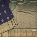 Art Silk Navy Blue Zari Worked Saree 03