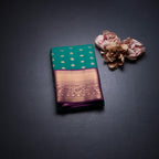 Art Silk Green Zari Worked Saree