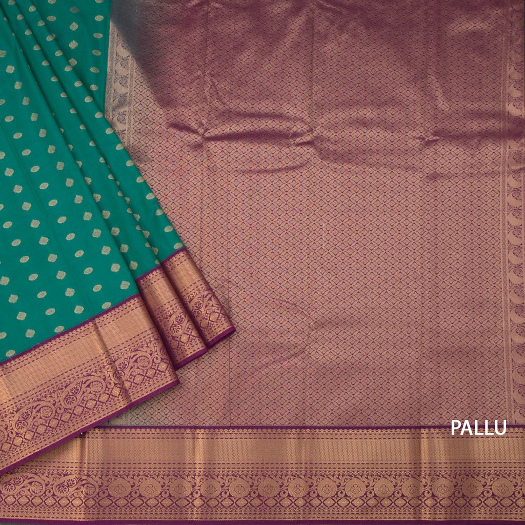 Art Silk Green Zari Worked Saree