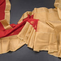 Art Silk Red Zari Worked Saree 02