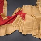 Art Silk Red Zari Worked Saree 02