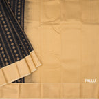 Art Silk Black Zari Worked Saree