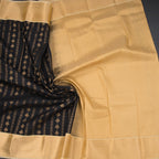 Art Silk Black Zari Worked Saree