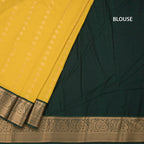 Art Silk Lemon Yellow Zari Worked Saree