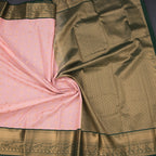 Art Silk Peach Zari Worked Saree 02
