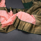 Art Silk Peach Zari Worked Saree 02