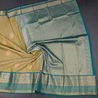 Art Silk Olive Green Zari Worked Saree
