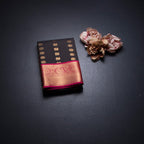 Art Silk Dark Brown Zari Worked Saree