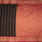 Art Silk Dark Brown Zari Worked Saree