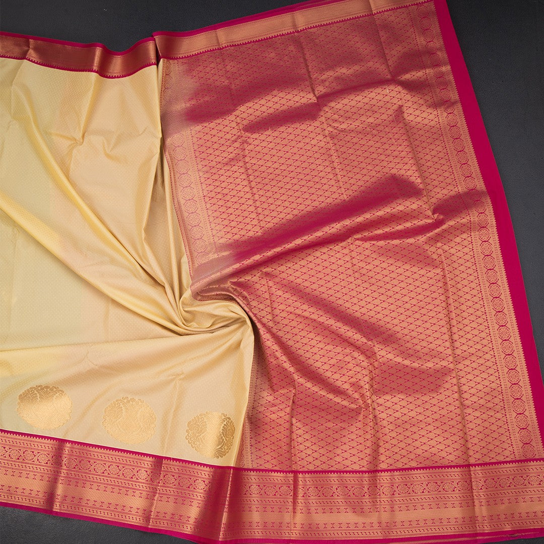 Art Silk Sandal Zari Worked Saree