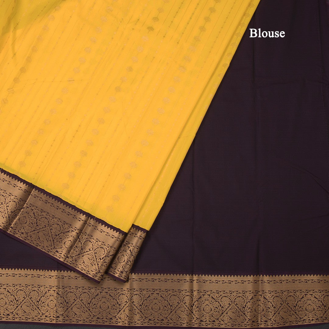 Art Silk Yellow Zari Worked Saree