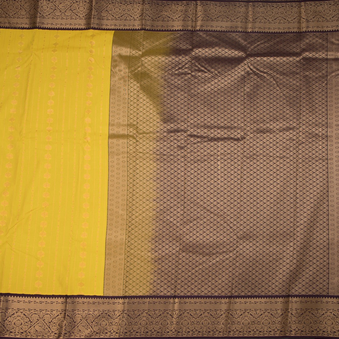 Art Silk Yellow Zari Worked Saree