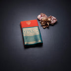 Art Silk Fanta Orange Zari Worked Saree