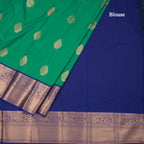 Art Silk Parrot Green Zari Worked Saree 02