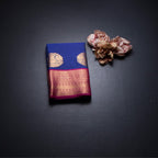 Art Silk Royal Blue Zari Worked Saree