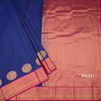 Art Silk Royal Blue Zari Worked Saree