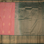 Art Silk Coral Pink Zari Worked Saree