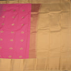 Art Silk Rose Pink Zari Worked Saree 03