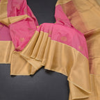 Art Silk Rose Pink Zari Worked Saree 03