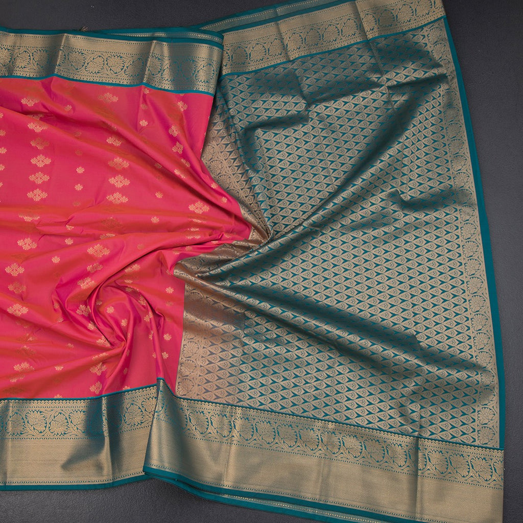 Art Silk Shot Colour Zari Worked Saree 02