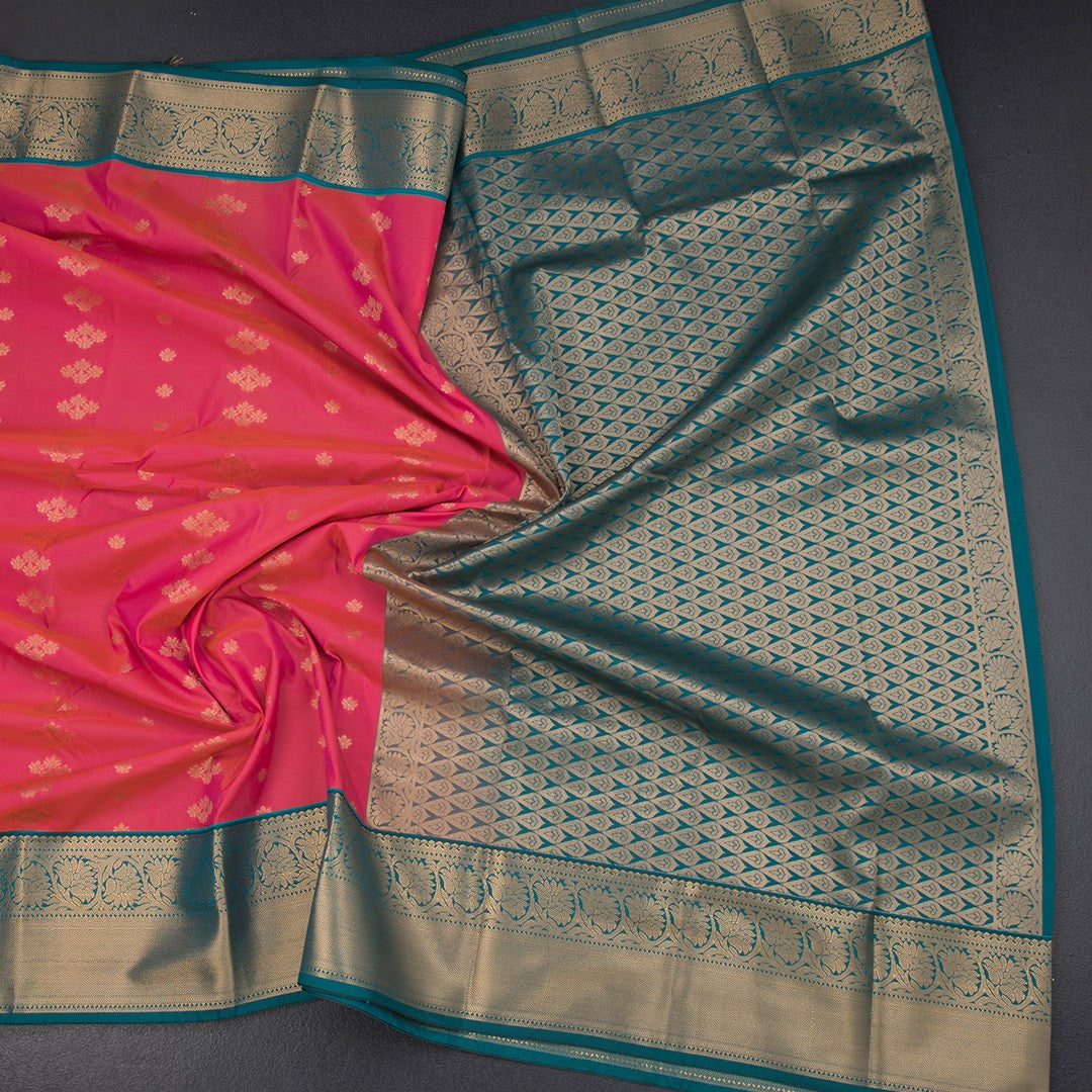 Art Silk Shot Colour Zari Worked Saree 02