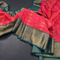Art Silk Shot Colour Zari Worked Saree 02