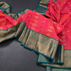Art Silk Shot Colour Zari Worked Saree 02