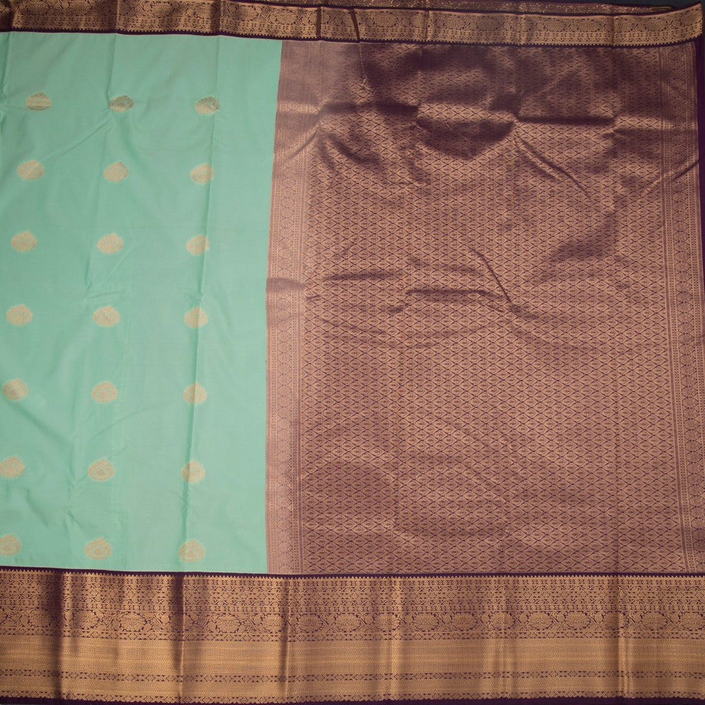 Art Silk Mint Green Zari Worked Saree